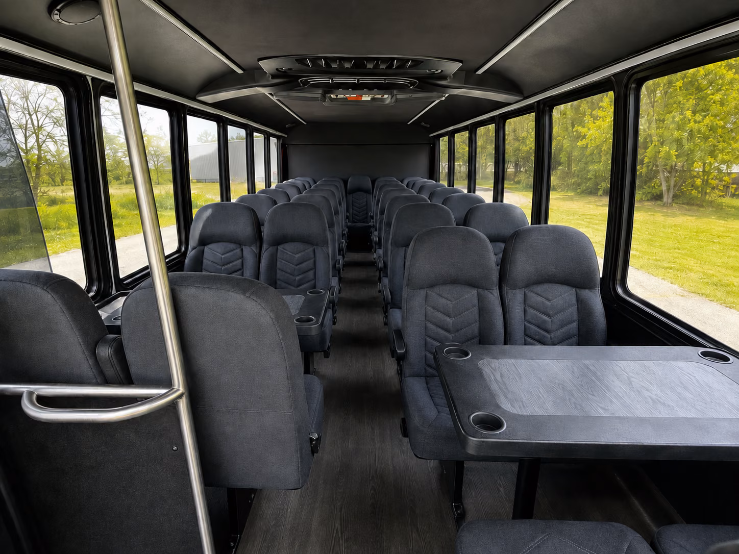 columbus 18 passenger minibus interior