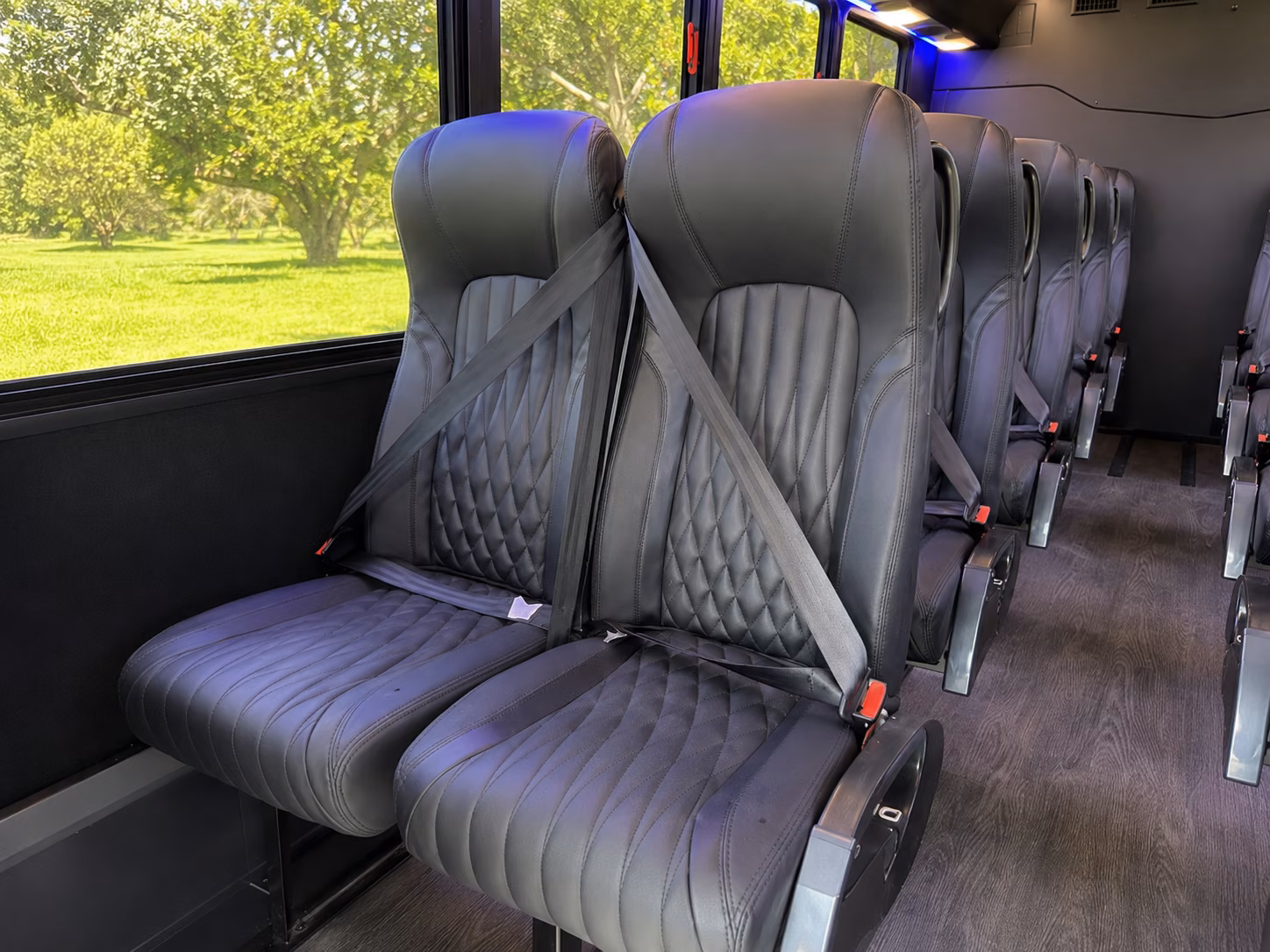 columbus 20 passenger minibus inside