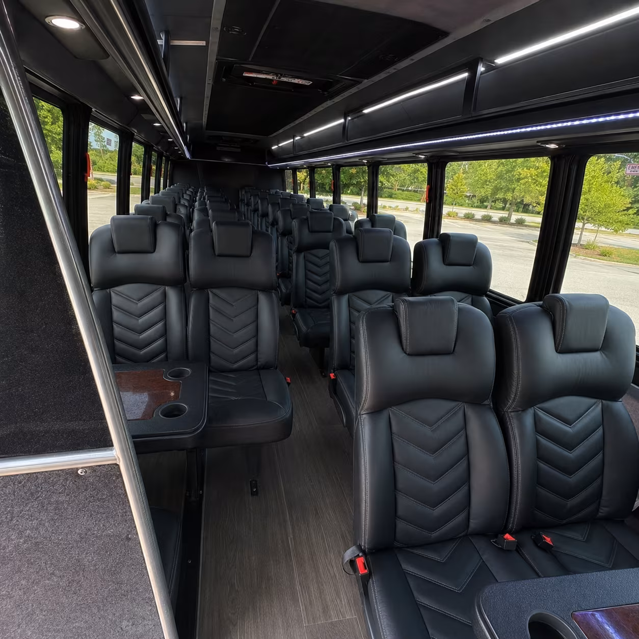 columbus 25 passenger minibus inside