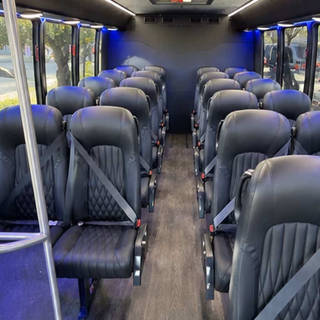columbus 30 passenger minibus interior