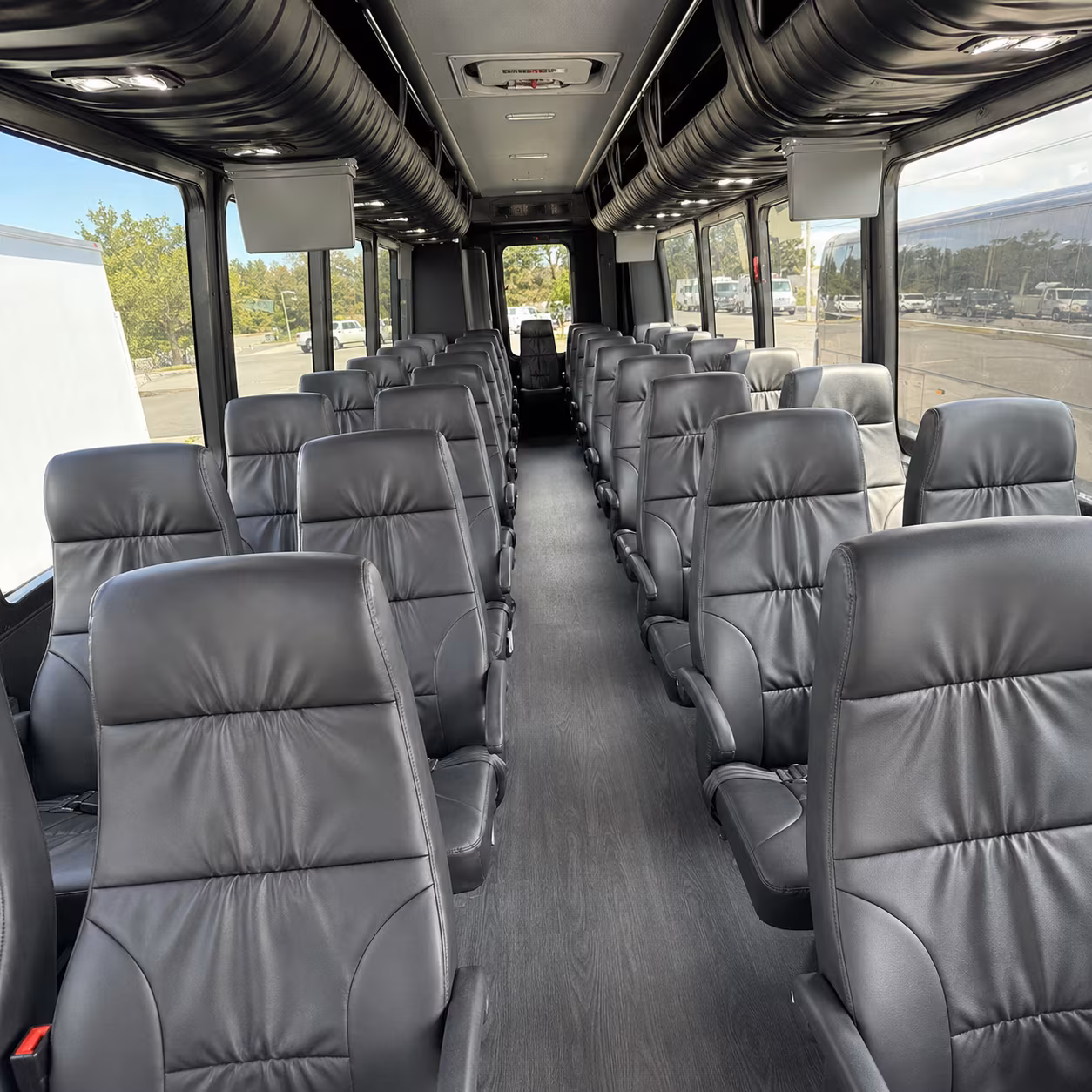 columbus 35 passenger minibus inside