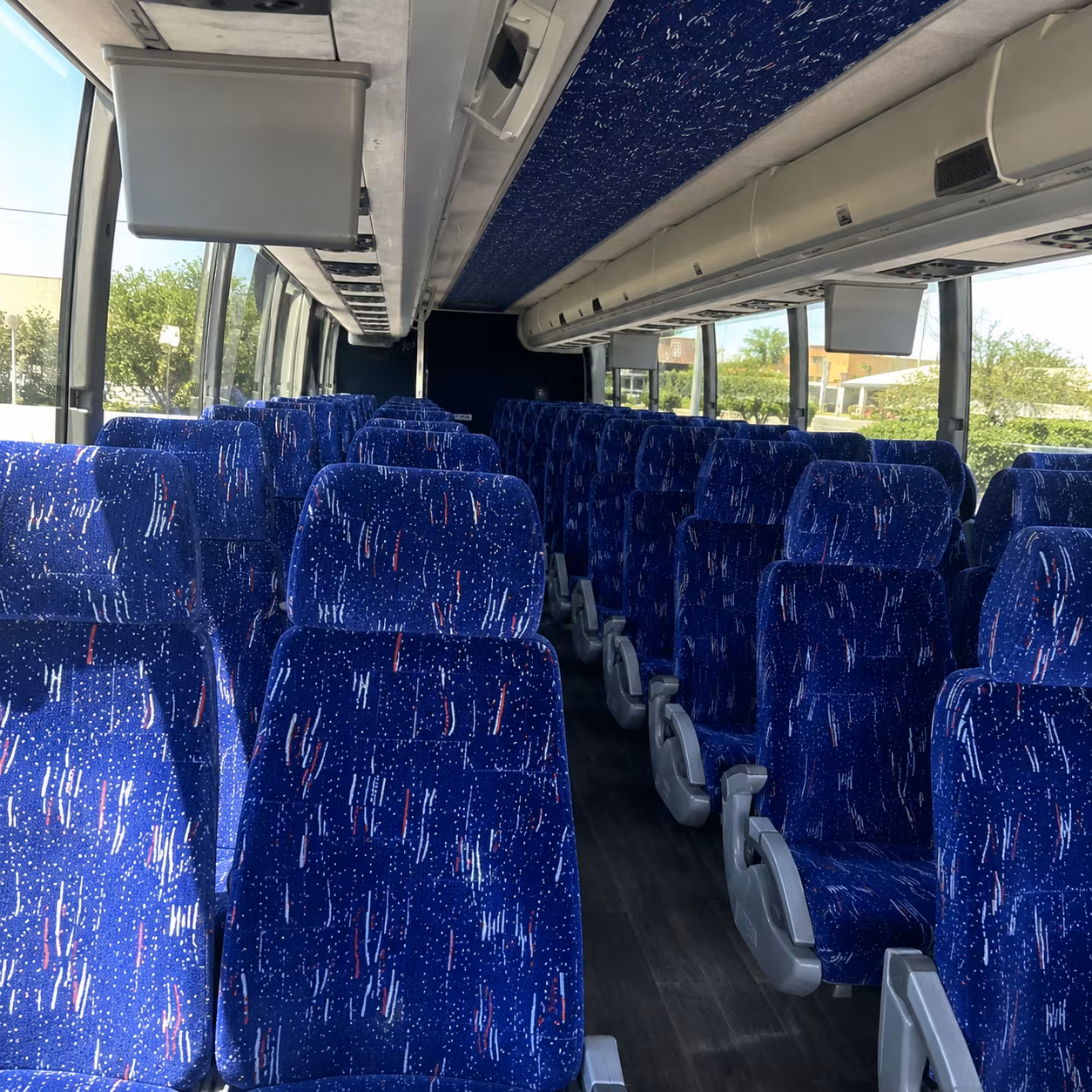 columbus 56 passenger charter bus inside