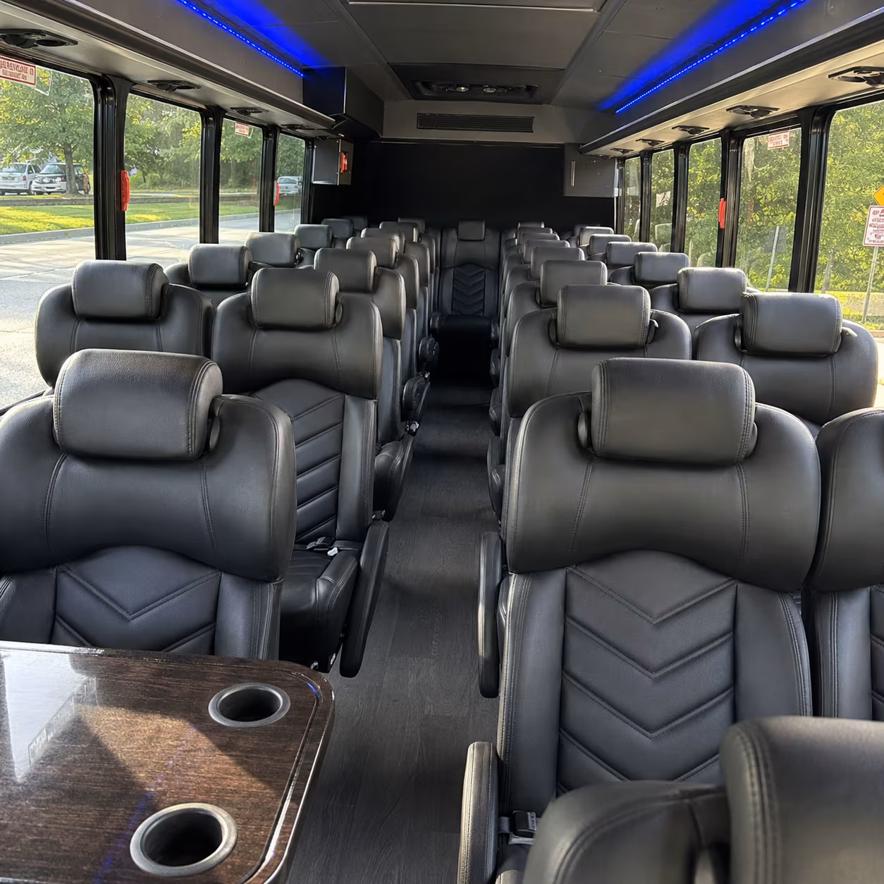 columbus sporting event transportation onboard seating